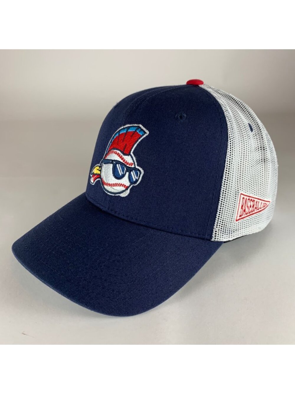 Baseballism Major League Wild Thing Mens Navy Blue White Snapback Trucker Hat